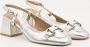 Weloveshoes SmileFavorites Loafers & Espadrilles met Hak Zilver Imitatieleer - Thumbnail 2