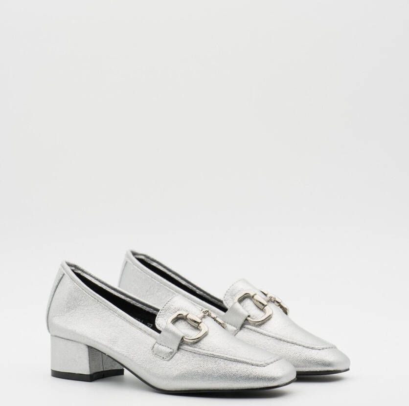 Weloveshoes SmileFavorites Loafers Zilver Imitatieleer