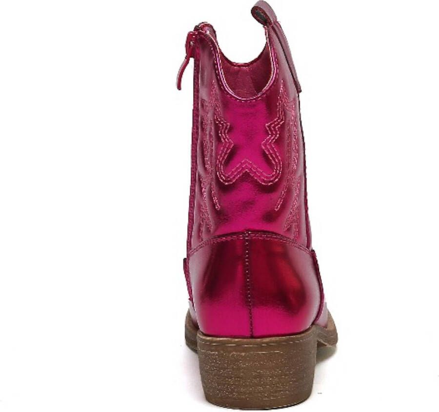 Weloveshoes SmileFavorites Meisjes Cowboylaarzen met Hak Kort Imitatieleer Roze