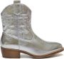 Weloveshoes Smile Favorites Meisjes Cowboylaarzen met Hak Kort Zilver Imitatieleer - Thumbnail 2