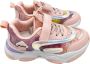 Weloveshoes SmileFavorites Meisjes Sneakers Roze Bruin Imitatieleer - Thumbnail 3