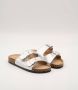 Weloveshoes SmileFavorites Sandalen Instappers Slippers Western Zilver Imitatieleer - Thumbnail 3