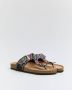 Weloveshoes SmileFavorites Sandalen Slippers Western Zwart Imitatieleer - Thumbnail 2