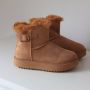 Weloveshoes Smile Favorites Dames Uggies Pantoffels Boots Camel Stof - Thumbnail 2