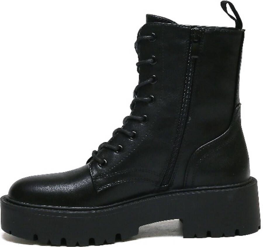 Weloveshoes SmileFavorites Veterboots Zwart Imitatieleer