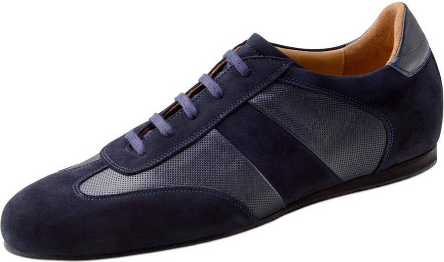 Werner Kern 28061 Bari Dansschoenen Heren Uitneembaar voetbed Donkerblauw Suede en Leer Danssneakers Latin Salsa Ballroom blauw