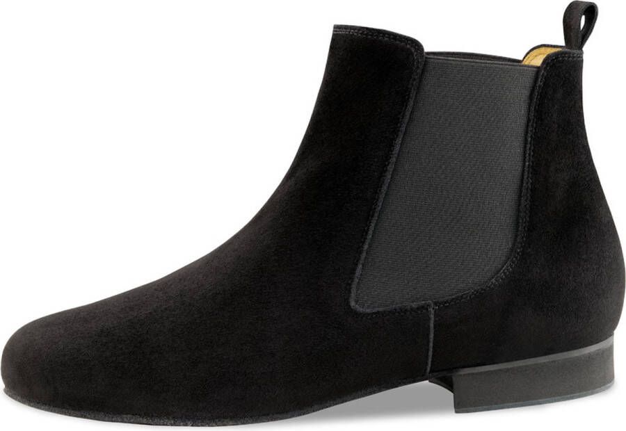 Werner Kern 28072 Olbia Dansschoenen Heren Chelsea Boots voor Ballroom Latin Salsa Swing Heren Laarsjes Suede Zool Zwart