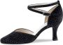 Werner Kern Betty Dichte Dansschoenen Dames Brokat 15 Zwart Suede met Glitters Suede zool Hak Latin Ballroom Salsa Tango Zwart - Thumbnail 1