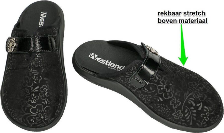 Westland -Dames zwart pantoffels