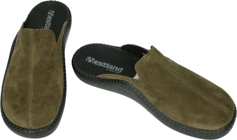 Westland -Heren groen olijf pantoffels & slippers