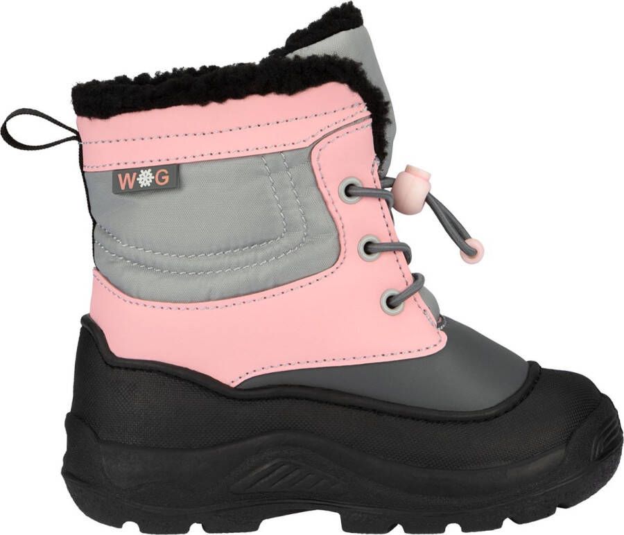 Winter-grip Snow Flake Snowboots Junior Teddy Zwart Roze