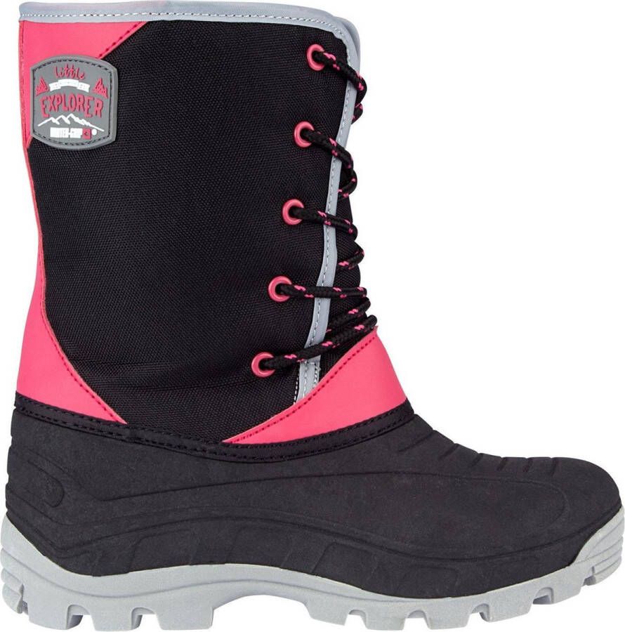 Winter-grip Snowboots Jr Northern Hiker Zwart Grijs Roze