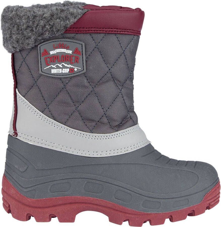 Winter-grip Snowboots Northern Peak Antraciet Grijs Bordeaux