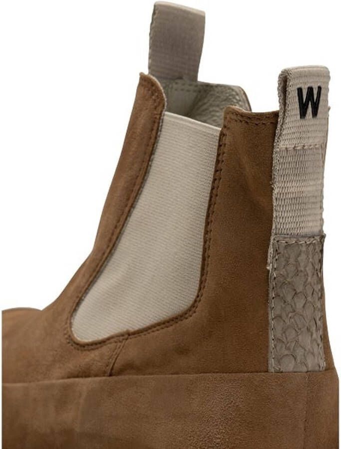 Woden Chelsea Boots suède lichtbruin