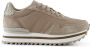 Woden Leren Plateau Sneaker met Visleer Details Beige Dames - Thumbnail 1