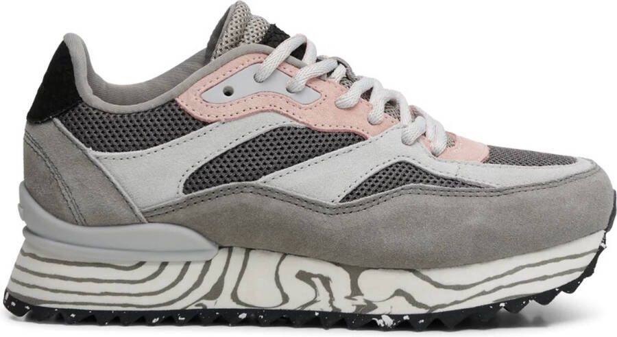 Woden Trendy Marmeren Sneakers voor Dames Gray Dames