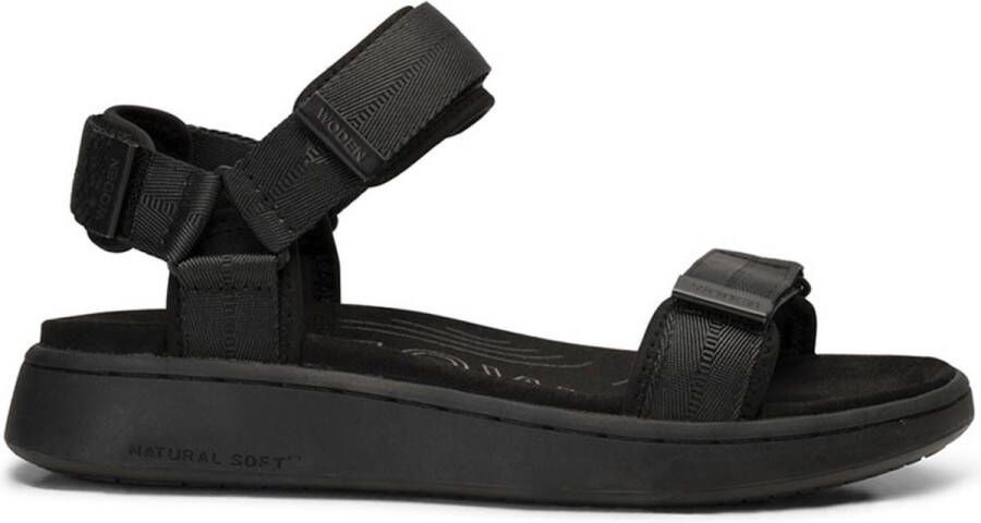 Woden Stijlvolle Line Sandalen Black Dames