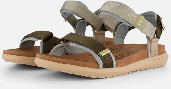 Woden Line Lite Sandalen bruin Textiel Dames