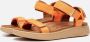 Woden Line Sandalen oranje Textiel Dames - Thumbnail 2