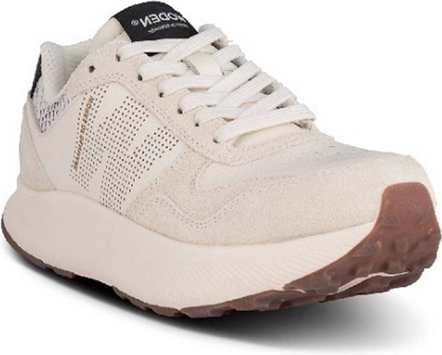 Woden Mathilde Runner Leather Sneakers Leren Sneaker Dames Wit