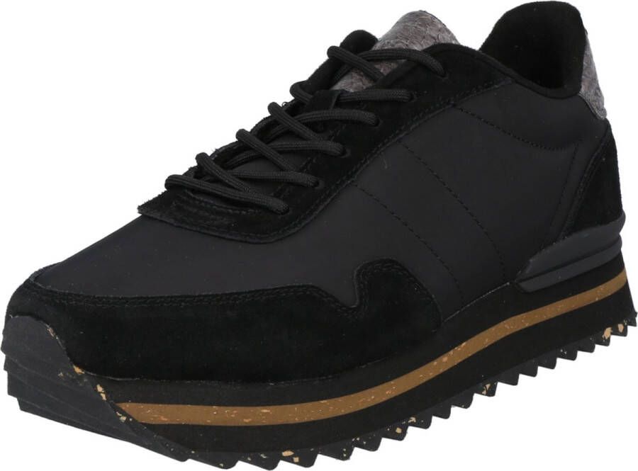 Woden Dames schoenen Nora III Leather Plateau Zwart