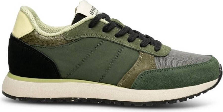 Woden Ronja Color-Blocked Leren en Textiele Sneakers Green Dames