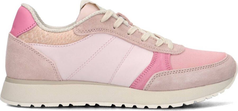 Woden Kleur-geblokkeerde leren sneakers met kurkzool Multicolor Dames