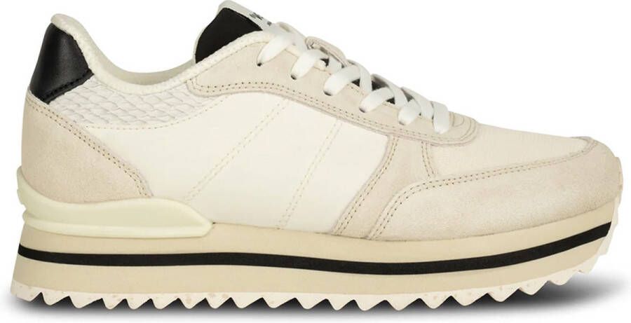 Woden Ronja Plateau Sneaker met Color-Blocked Details White Dames