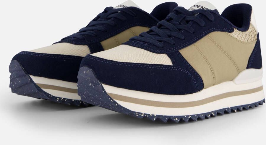 Woden Ronja Plateau Sneaker blauw Leer Dames