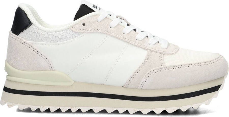 Woden Ronja Plateau Sneaker met Color-Blocked Details White Dames