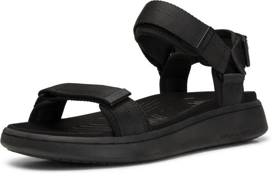 Woden Stijlvolle Line Sandalen Black Dames