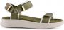 Woden M klittenbandslijn sandalen Groen Dames - Thumbnail 1