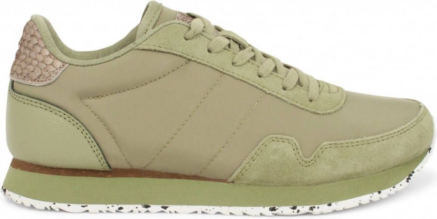 Woden Nora III Leather Dusty Olive Groen Dames