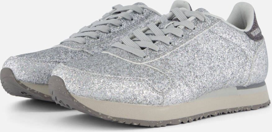 Woden Sneakers Dames Lage sneakers Damesschoenen WL042 Glitter Grijs