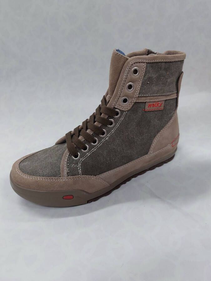 Wolky 0250 Dynami halfhoge veterschoenen taupe