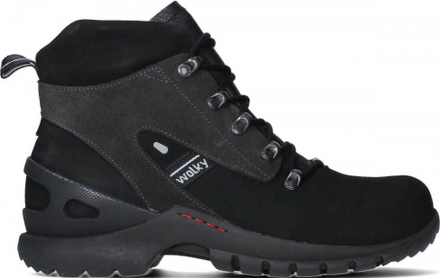 Wolky Hoge veterschoenen Traction WP zwart nubuck