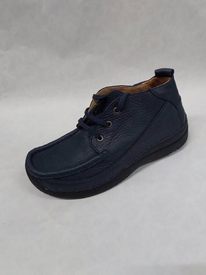 Wolky 1011 kinder veterschoenen donkerblauw