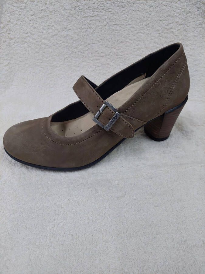 Wolky 7860 Graphic pump met hak taupe