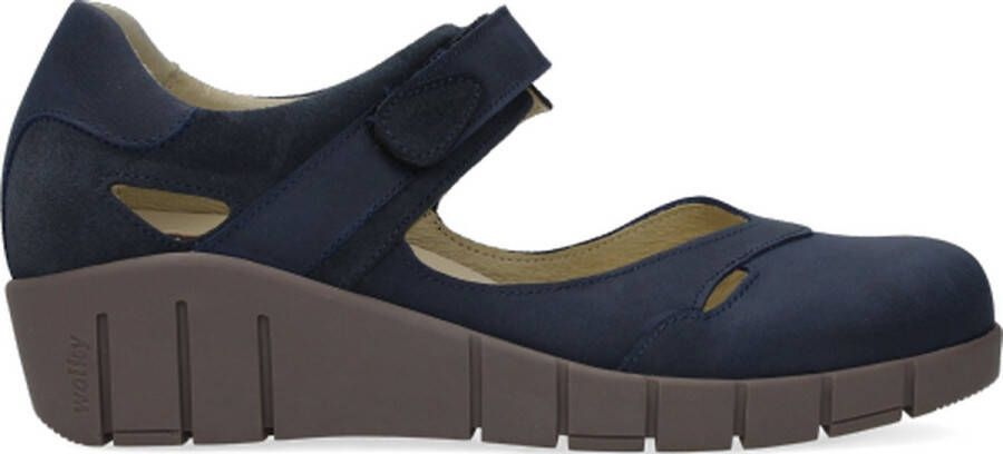 Wolky Bandschoenen Charlotte blauw zomer nubuck