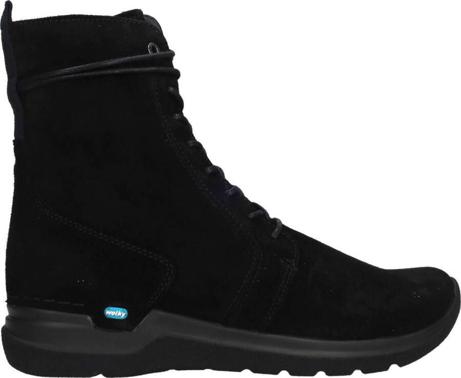 Wolky Stevige Comfortabele Dames Veterboot Black Dames