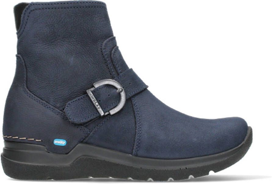 Wolky Enkellaarsjes en boots Okay blauw nubuck