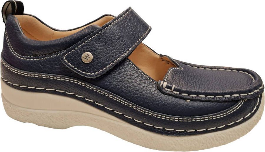 Wolky Comfortschoenen Roll Combi blauw leer