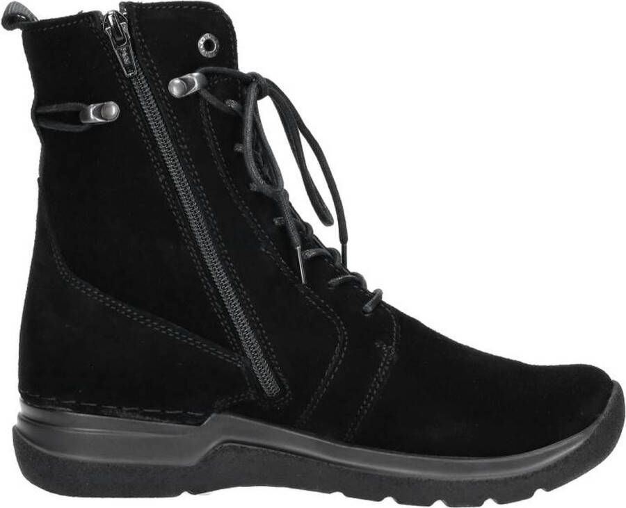 Wolky Stevige Comfortabele Dames Veterboot Black Dames