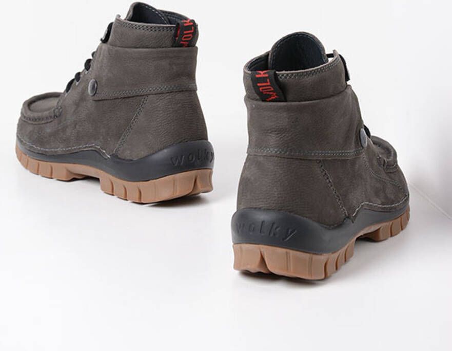 Wolky Hoge veterschoenen Jump asfalt nubuck