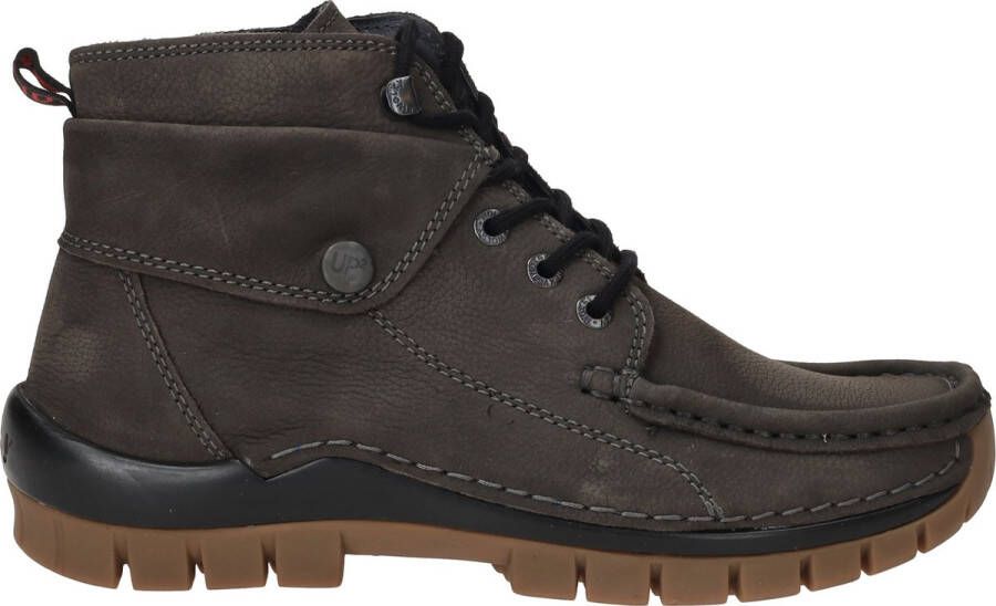 Wolky Hoge veterschoenen Jump asfalt nubuck Veterschoen Grijs