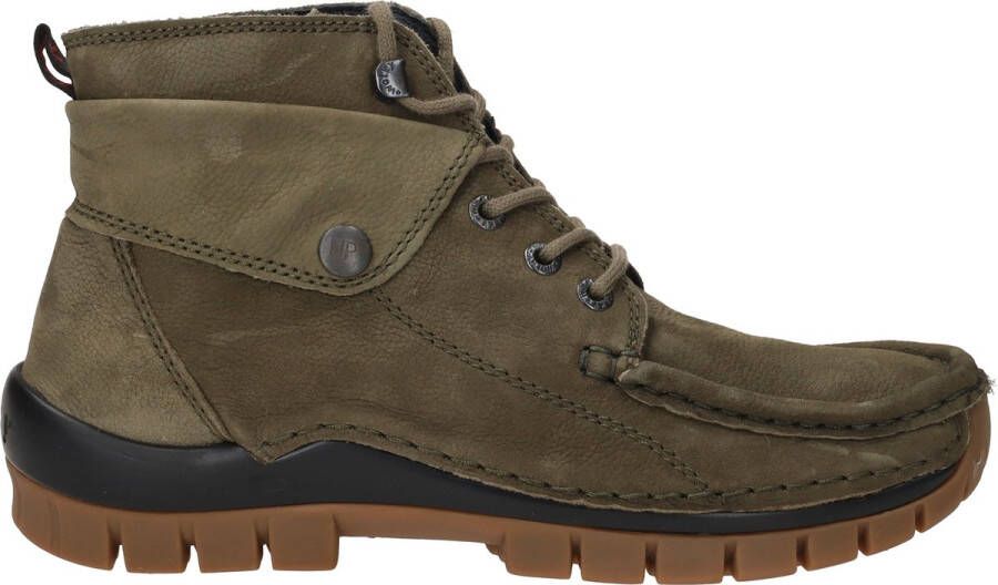 Wolky Hoge veterschoenen Jump pesto groen nubuck