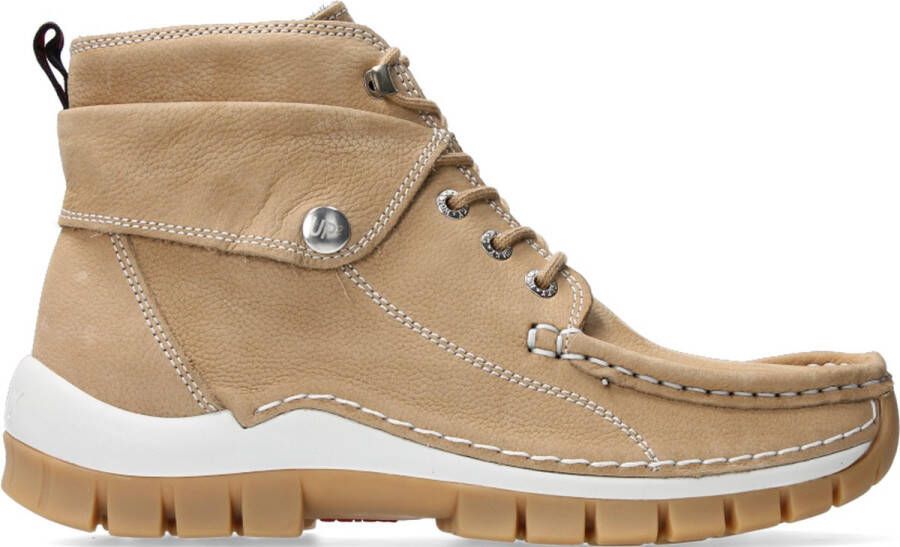 Wolky Hoge veterschoenen Jump Summer beige nubuck