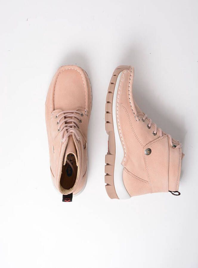 Wolky Hoge veterschoenen Jump Summer nude nubuck