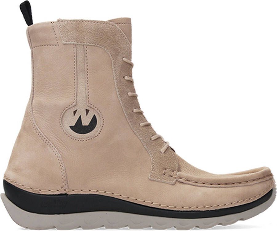 Wolky Hoge veterschoenen Ocean safari nubuck