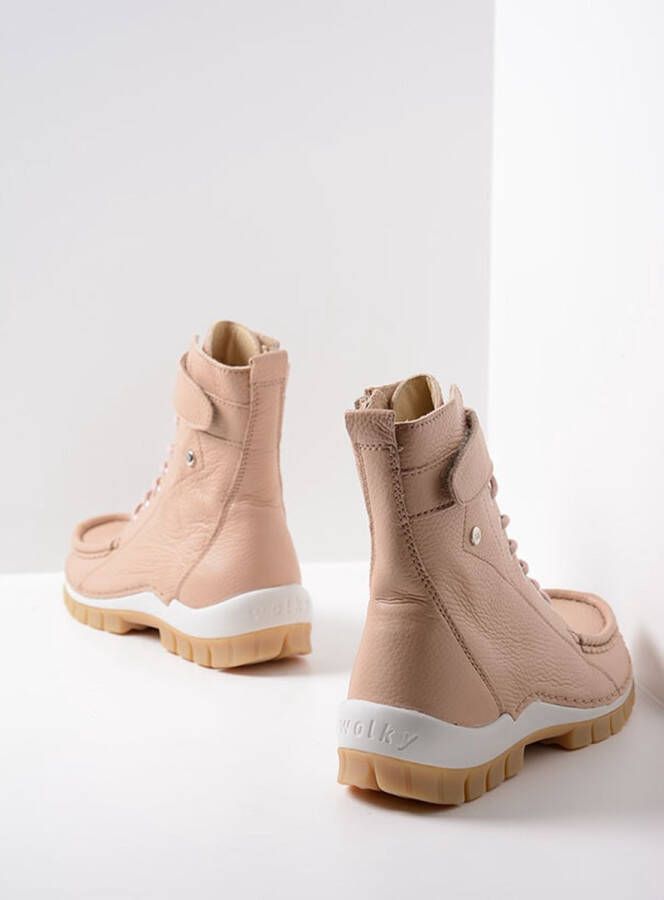 Wolky Hoge veterschoenen Reach lichtbeige leer